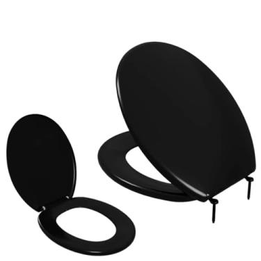 Imagem de Assento Vaso Sanitário Tampa Oval Almofadado Slim | Astra - Preto