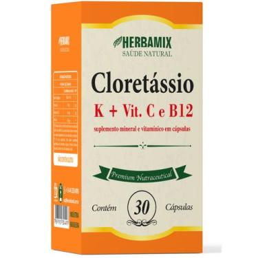 Imagem de Cloretássio Potássio com Vitaminas B12 e C 30 Cápsulas Force do Brasil