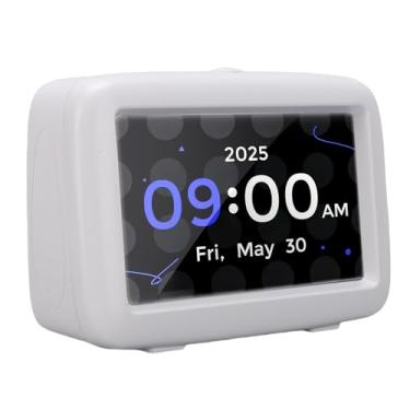 Imagem de Luocute Relógio Digital de 4,3 Polegadas, Relógio de Mesa Com Tela Grande Com Hora e Data, Design que Economiza Espaço, Visibilidade Clara de Qualquer ângulo, para Casa e Escritório (Plugue dos EUA