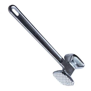 Imagem de Cryfokt Macete de Carne Ergonômico de Liga de Alumínio para Amaciante de Carne para Bife de Cozinha, Martelo de Durável para Melhor Sabor, Prata, 9,4 X 2,6 pol.