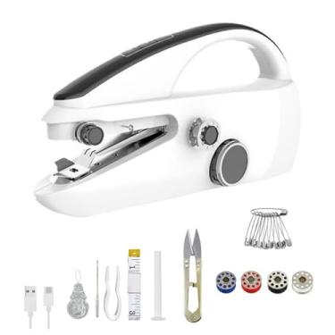 Imagem de Mini máquina de costura atualizada, máquina de costura portátil, ajuste de velocidade dupla