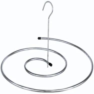 Imagem de Varal em espiral rotativo para roupas grandes, resistente, facil, pratico, compacto, duravel, amarelo.