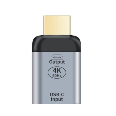 Imagem de ZEZEFUFU Adaptador de liga USB-C para HDMI 4K 4K a 60Hz, USB 3.1 Geração 2 Conecta Tipo C fêmea para HDMI 2.0 macho