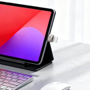 Imagem de Adaptador USB-C macho para USB fêmea, pacote com 2 adaptadores eletrônicos para OTG, carregamento e transferência de dados - prata