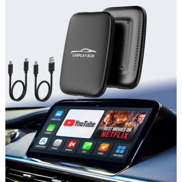 Imagem de Quanlex 5 em 1 Wireles CaPlay e adaptador de cabos automotivos Android, adaptador CarPla de cabos atualizados 2025 suporta cartão TF/espelhamento, caixa de vídeo Ai para carros de 2016 e iOS 10+