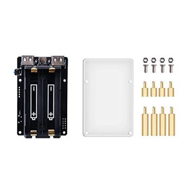 Imagem de Indicador LED UPS com fonte de alimentação ininterrupta RTC, proteção contra sobrecorrente para Raspberry Pi 4B/3B+/3B