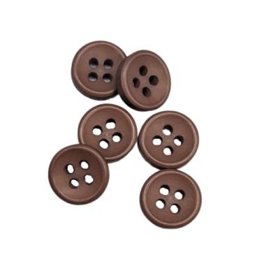 Imagem de Botiboton - 50 botões para camisas em cores quentes - 5 tamanhos e 12 cores para escolher - com 4 furos de 2 mm - Fabricado e enviado da Espanha - Cor marrom, medida 12 mm / 0,47 polegadas