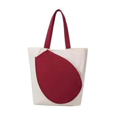 Imagem de Fenteer Bolsa de tênis, bolsa para raquete de tênis, para treinamento e exercícios, Vermelho