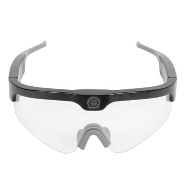 Imagem de Zhjvihx Óculos de Câmera Inteligente, Gravação de Vídeo 2K HD Com Lente Grande Angular e Microfone Omnidirecional, Impermeabilização BT à Prova de para Atividades Ao Ar Livre,