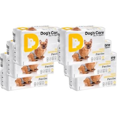 Imagem de Kit 6 Fralda Higiênica Descartável Dog's Care Para Cachorro Macho M 72 unidades