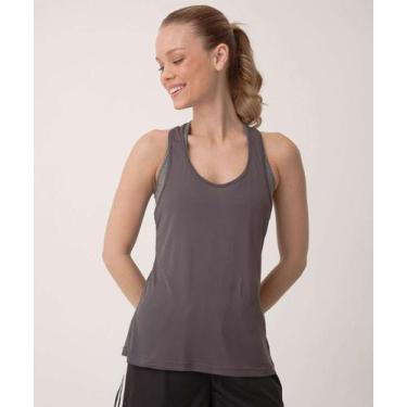 Imagem de Blusa Regata Feminina Fitness Marisa-68085, Cinza, G