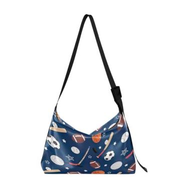 Imagem de Cute Little Bunny Bolsa de couro feminina de parede quebrada rosa, bolsa transversal de couro vegano, bolsa de ombro de couro Hobo, Bolas esportivas de equipe, One Size