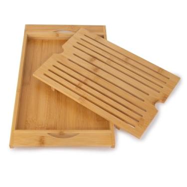 Imagem de Bandejas De Bambu: Bandejas Para Migalhas De PãO, Bandejas Para Frutas, Bandejas Para Servir E Suportes Para Panelas