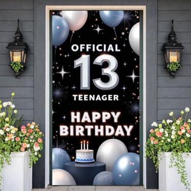 Imagem de 13º aniversário princesa castelo rosa festa glitter celebração balão decoração glitter aniversário exibição balão decoração brilhante confete rosa castelo bandeira para ' celebração festa princesa