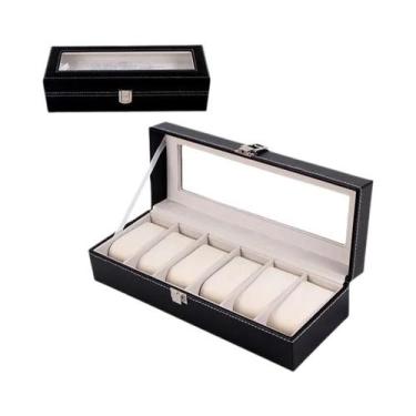 Imagem de Caixa Organizadora De Couro Multiuso Pequena Para Relógios, Óculos E I