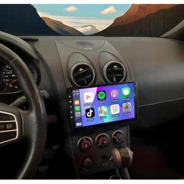 Imagem de Estéreo automotivo 4+64G para Nissan Rogue 2008-2013, 10,1 polegadas Android 13 Double Din com Carplay e Android Auto, rádio de navegação no painel com BT Mirror Link WiFi, rádio FM e câmera de