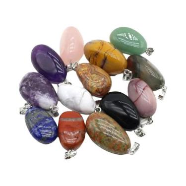 Imagem de Conjunto De Pingentes De Cristais De Pedra Natural: Ametista E Quartzo