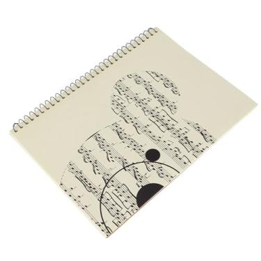 Imagem de Acouto Caderno de Partituras 50 Páginas, Notação Musical, Caderno de Pessoal, Escrita de Música, Cadernos de Composição (padrão de urso amarelo)
