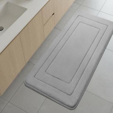 Imagem de Cupic Cupid Tapete de banho de espuma viscoelástica super macio, tapetes de banheiro longos, tapetes antiderrapantes para o chão do banheiro, tapetes laváveis na máquina para chuveiro e banheira