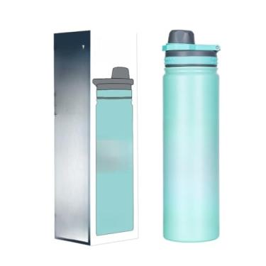 Imagem de Garrafa Térmica Inox 750ml | Vedação Antivazamento | Retém Frio/Quente | Leve p/Carro/Escritório(750ML Verde)