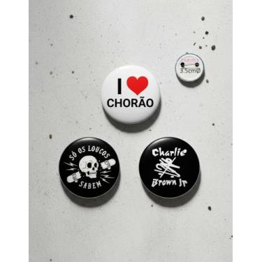 Imagem de Botton GEDUMIX Charlie Brown Jr 1.0 - 3 Peças, 3.5cmØ Alfinete