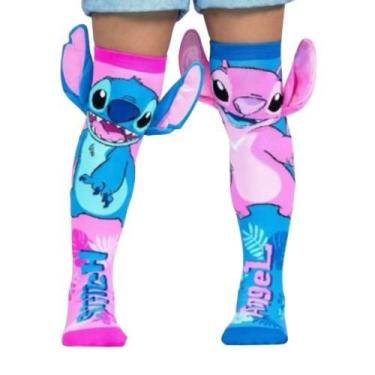 Imagem de Meia Divertida 3d Stitch Angel Capivara Colorida Infantil - Genérica, 