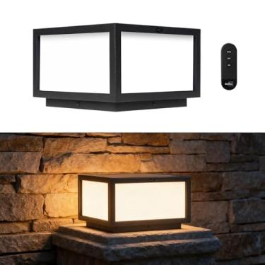 Imagem de Skyglow Luz De Poste De Luz Solar Externa, Iluminação Led De Aço Inoxidável, Luzes De Coluna Externas À Prova D'Água Ip55, Luzes De Coluna Modernas De Luxo Para Decoração De Portão, Parede, Deck E C