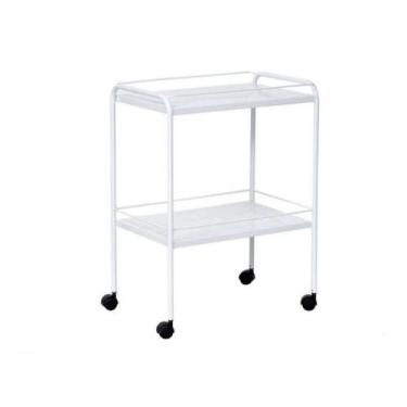 Imagem de Mesa Auxiliar 40 X 60 X 80 Com Varanda e Rodizios Pintura Epoxi - Pote