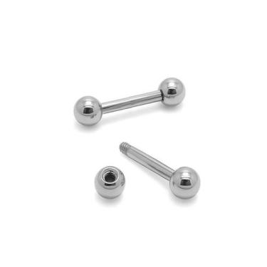 Imagem de Piercing Reto Microbell 1.2mm em Titânio Natural - M2 Piercing, 8mm
