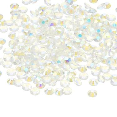 Imagem de Generic 1600 peças SS16 cristal plano redondo 3,8-4,0 mm pedras de vidro pedras preciosas diamantes para artesanato faça você mesmo, roupas, sapatos, decoração de arte de unhas, transparente AB