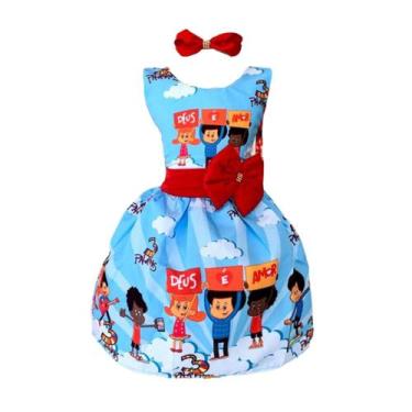 Imagem de Vestido Infantil Temático Três Palavrinhas Deus É Amor - Bento E Maria