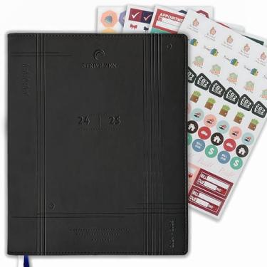 Imagem de Agenda e agenda semanal 2024-2025 da STRIVE ZEN, 18 cm x 23 cm, blocos de 15 minutos, planejamento por hora, 18 meses, acadêmico, profissional, 24 de julho a 25 de dezembro