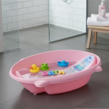 Imagem de Banheira Prime Baby Com 2 Assentos Recém Nascido 0 a 5 Anos Ergonômica Confortável e Segura Até 30kg Plástico Atóxico Anatômico (Rosa)