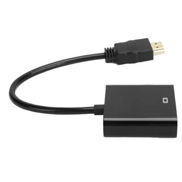 Imagem de Generic Cabo Conversor Adaptador VGA Interface Multimídia HD de Alto Desempenho para Projetor de Monitor de Laptop de Computador, Conversor de 0,7 Pés para // (Preto)