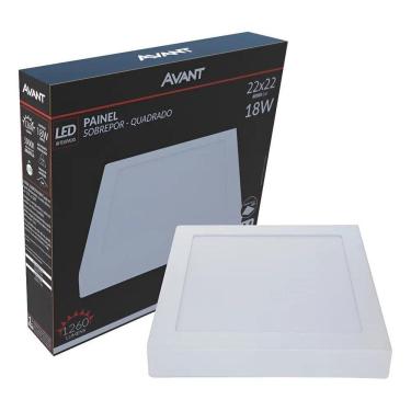 Imagem de Plafon Led 18W Quadrado 22Cm Luz Branca Fria Avant
