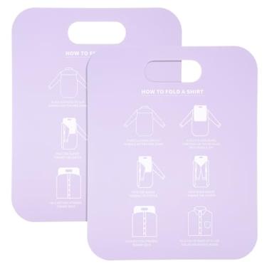 Imagem de DECHOUS Pacote com 2 camisetas dobráveis: pasta de roupas de plástico, pastas de roupa portátil, organizador fácil e rápido para viagem adulto