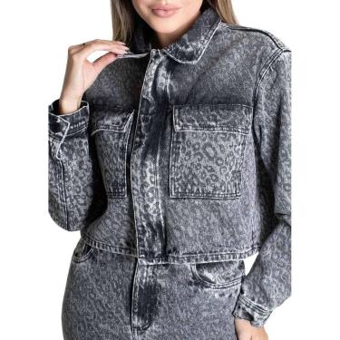 Imagem de Jaqueta Sarja Sawary - 279481 - BLACK COM ESTAMPA GG-Feminino