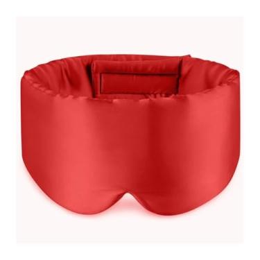 Imagem de Máscara para dormir 、 Faixa de cabeça ajustável com bloqueio de olho 、 Máscara de dormir para viagem e soneca (vermelha)