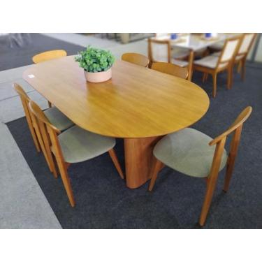 Imagem de Sala de Jantar Tampo Oval 6 Cadeiras Hórus Requinte Salas