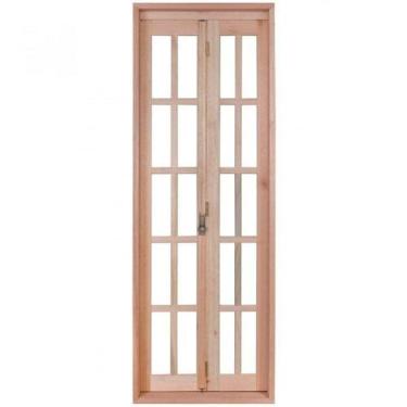 Imagem de Porta de Madeira Camarão 213x94cm com Marco e Batente 14cm Ewk P23 Ron