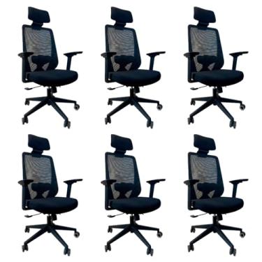 Imagem de Oficial Webshop - Kit 6 Cadeiras de Escritório Oficial Comfort Max NR17