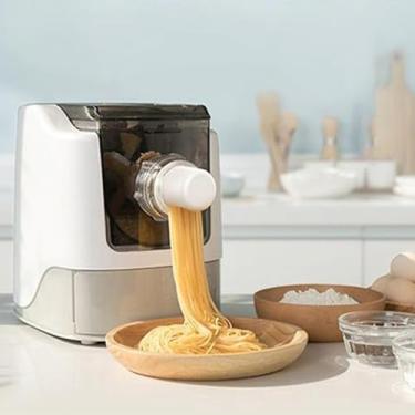 Imagem de Máquina elétrica de macarrão - máquina automática de macarrão com 13 discos para espaguete versátil, fettucine e muito mais, inclui copo medidor, raspador de limpeza e copo de farinha