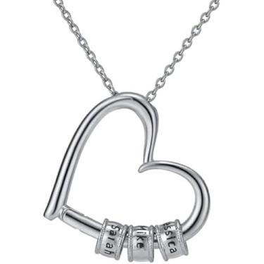 Imagem de Colar com nome personalizado To My Wife - Pingente de nome gravado 1-7 com caixa de presente para esposa, namorada, aniversário, dia dos namorados, Natal, Natal, One Size, Poliéster de vidro, Sem