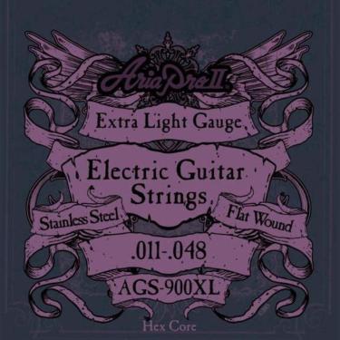 Imagem de Encordoamento Para Guitarra Flat Wound .011 Ags900xl Aria Pro Ii