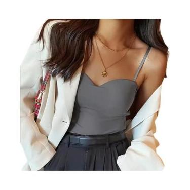 Imagem de Camisola Branca Sem Mangas Para Mulheres, Top De Verão Em Seda Gelada,