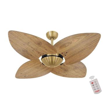 Imagem de Ventilador De Teto Dourado 4 Pás Rádica Freijó 220V