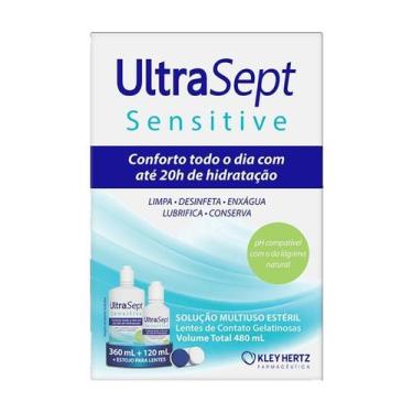 Imagem de Solução para Lente Ultrasept Sensitive 480ml com Estojo - Kley Hertz