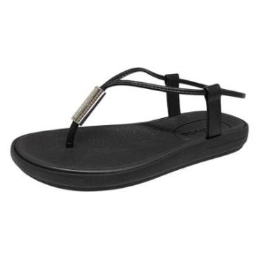 Imagem de Sandália Feminina Papete de Dedo Metalizado Conforto Moleca-Feminino