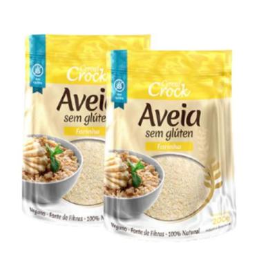 Imagem de Kit 2 Farinha de Aveia 200g Sem Glúten Leve Croc