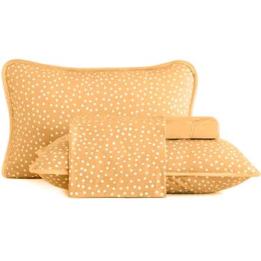 Imagem de Jogo de Cama Altenburg Bits Malha 4 Peças Queen Amarelo